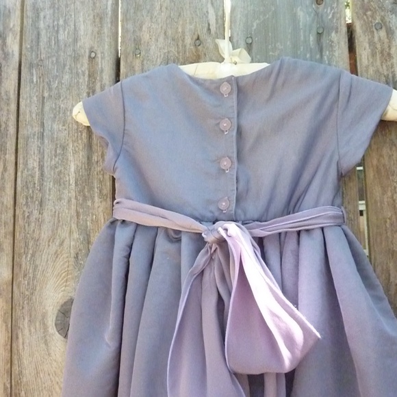 Eden's Bouquet Silk 4T Dress in Lavender - Picture 6 of 7